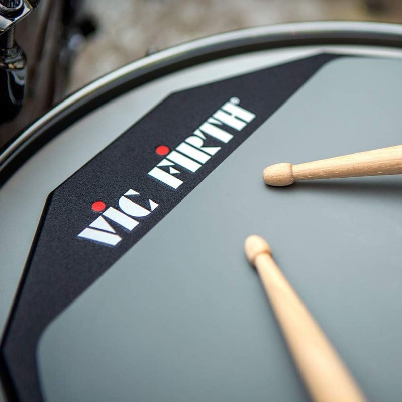 Vic Firth لوحة تدريب عصا الطبول ذات جانب واحد من فيك فيرث مع شعار VF - قطر 12 بوصة - Image 2